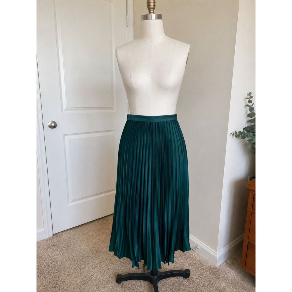 J.crew plated midi skirt size 16